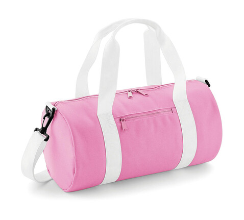 Bag Base Mini Barrel Bag, Classic Pink/White, One Size bedrucken, Art.-Nr. 060294490
