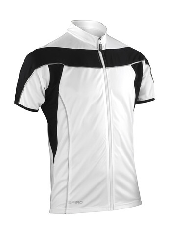 Result Bike Full Zip Top, White/Black, 2XL bedrucken, Art.-Nr. 064330567