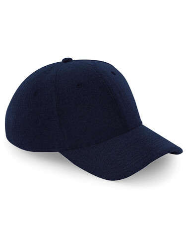 Beechfield Jersey Athleisure Baseball Cap, Heather Graphite, One Size bedrucken, Art.-Nr. 068691320