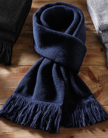 Beechfield Classic Knitted Scarf, Heather Grey, One Size bedrucken, Art.-Nr. 071691230