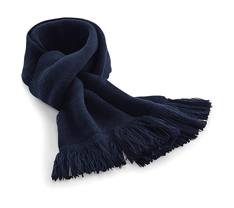 Beechfield Classic Knitted Scarf, French Navy, One Size bedrucken, Art.-Nr. 071692010