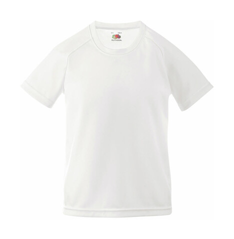 Fruit of the Loom Kids` Performance T, White, 116 (5-6) bedrucken, Art.-Nr. 072010004