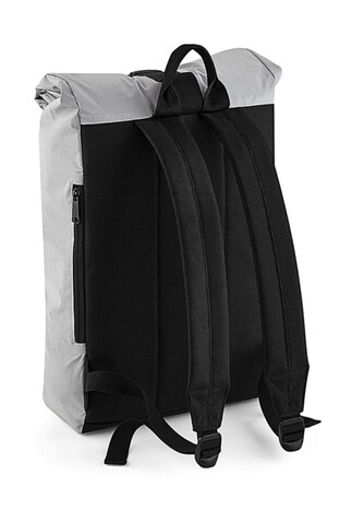 Bag Base Reflective Roll-Top Backpack, Silver Reflective, One Size bedrucken, Art.-Nr. 075297160