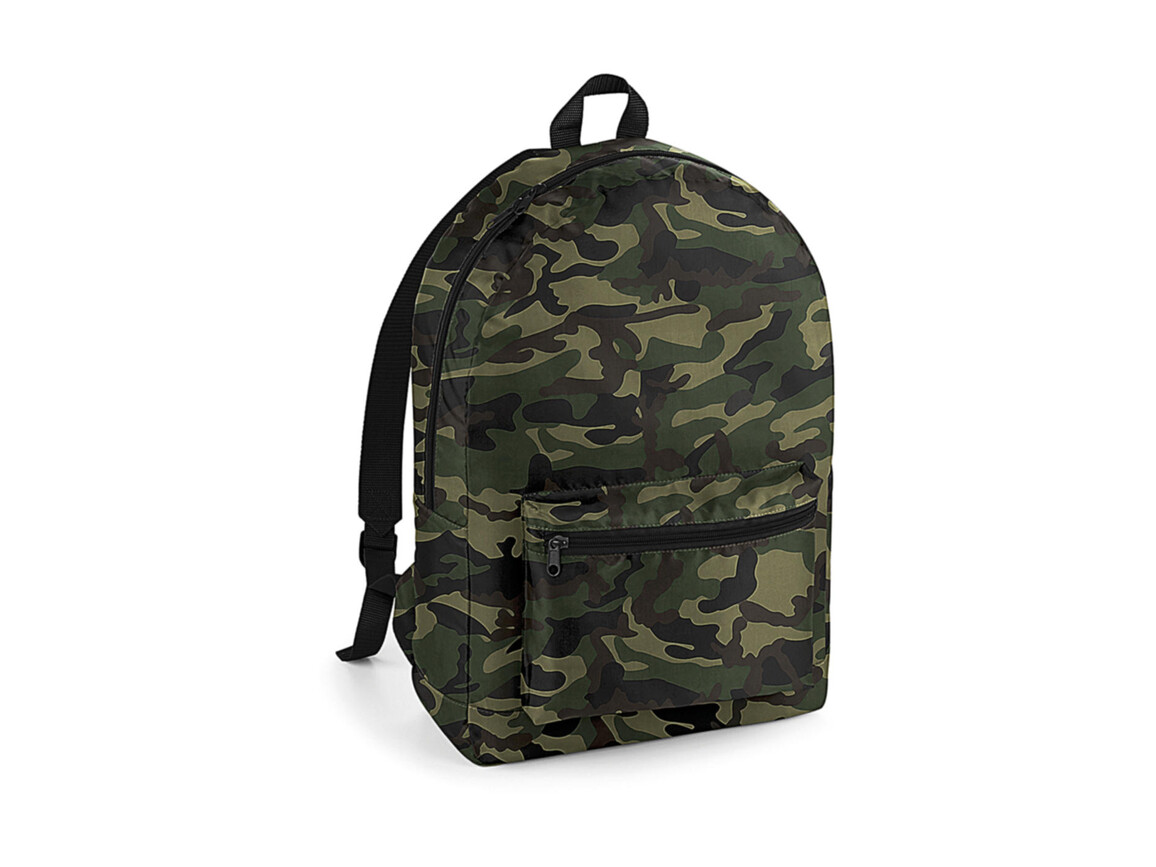 Bag Base Packaway Backpack, Jungle Camo/Black, One Size bedrucken, Art.-Nr. 077295870