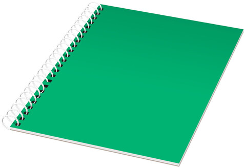 Rothko A5 Notizbuch mit Spiralbindung, grün, weiss bedrucken, Art.-Nr. 21243022