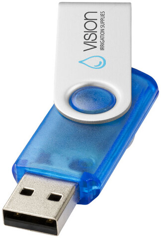 Rotate Transculent USB-Stick, blau, 1GB bedrucken, Art.-Nr. 1Z44002D