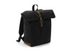 Quadra Heritage Waxed Canvas Backpack, Black, One Size bedrucken, Art.-Nr. 081301010