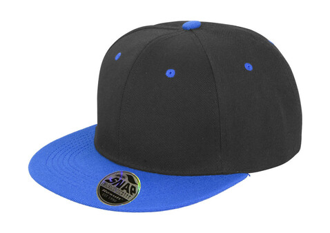 Result Caps Bronx Original Flat Peak Dual Color, Black/Azure, One Size bedrucken, Art.-Nr. 082341670