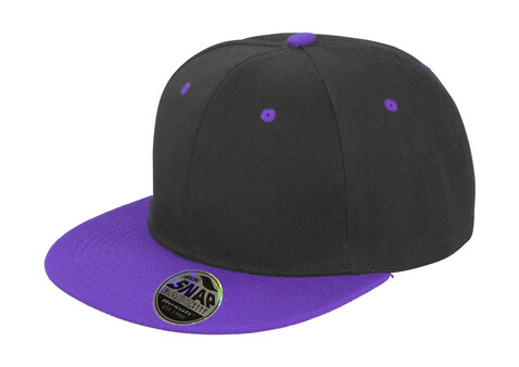 Result Caps Bronx Original Flat Peak Dual Color, Black/Purple, One Size bedrucken, Art.-Nr. 082341680