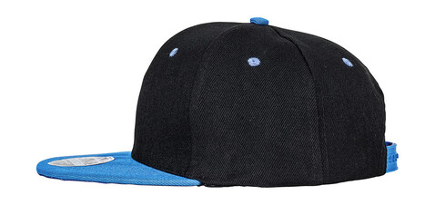 Result Caps Bronx Original Flat Peak Dual Color, Black/Azure, One Size bedrucken, Art.-Nr. 082341670