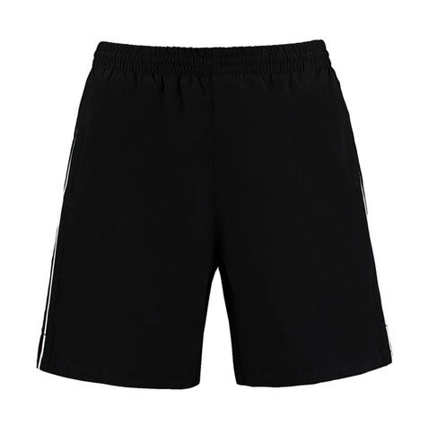 Kustom Kit Classic Fit Track Short, Black/White, XL bedrucken, Art.-Nr. 084111506