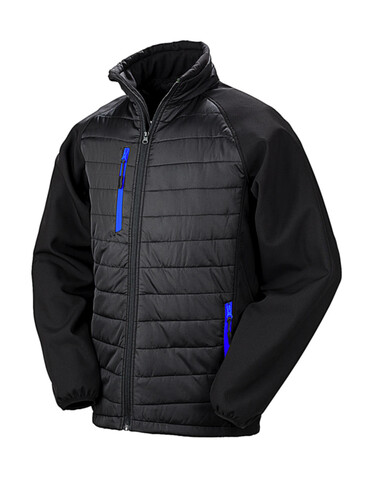 Result Compass Padded Softshell, Black/Royal, S bedrucken, Art.-Nr. 084331943