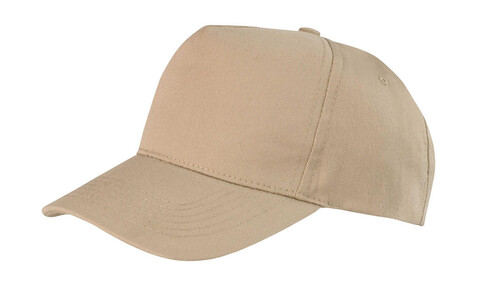 Result Caps Boston 5-Panel Printers Cap, Khaki, One Size bedrucken, Art.-Nr. 084347310