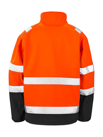 Result Printable Safety Softshell, Fluorescent Orange/Black, 2XL bedrucken, Art.-Nr. 086334787