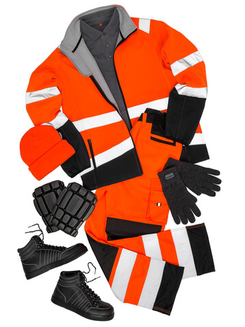 Result Printable Safety Softshell, Fluorescent Orange/Black, XL bedrucken, Art.-Nr. 086334786