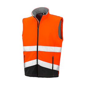 Result Printable Safety Softshell Gilet, Fluorescent Orange/Black, S bedrucken, Art.-Nr. 087334783 Result Printable Safety Softshell Gilet, Fluorescent Orange/Black, S bedrucken, Art.-Nr. 087334783
