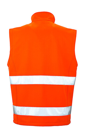 Result Printable Safety Softshell Gilet, Fluorescent Yellow/Black, 2XL bedrucken, Art.-Nr. 087336717