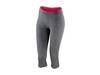 Result Fitness Women`s Capri Pant, Sport Grey Marl/Hot Coral, L (14) bedrucken, Art.-Nr. 090331835