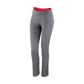Result Women`s Fitness Trousers, Sport Grey Marl/Hot Coral, 2XS (6) bedrucken, Art.-Nr. 091331831