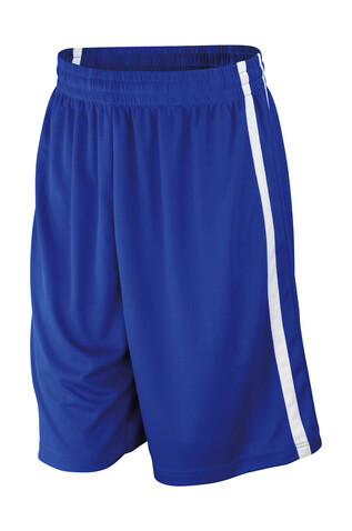 Result Men`s Quick Dry Basketball Shorts, Royal/White, M bedrucken, Art.-Nr. 092333533