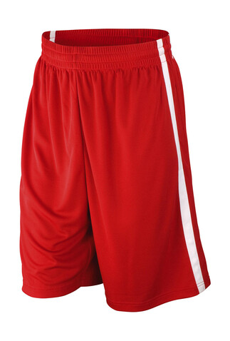 Result Men`s Quick Dry Basketball Shorts, Red/White, XL bedrucken, Art.-Nr. 092334505