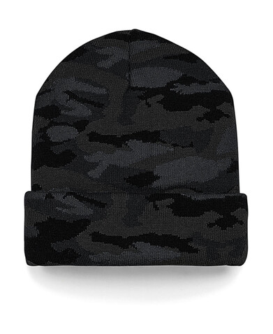 Beechfield Camo Cuffed Beanie, Midnight Camo, One Size bedrucken, Art.-Nr. 093692850