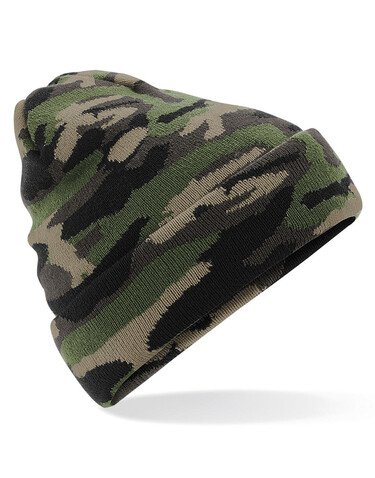 Beechfield Camo Cuffed Beanie, Midnight Camo, One Size bedrucken, Art.-Nr. 093692850