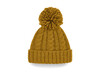 Beechfield Cable Knit Melange Beanie, Mustard, One Size bedrucken, Art.-Nr. 096696450