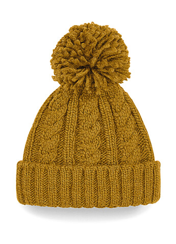 Beechfield Cable Knit Melange Beanie, Mustard, One Size bedrucken, Art.-Nr. 096696450