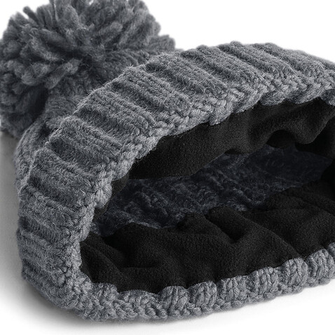 Beechfield Cable Knit Melange Beanie, Light Grey, One Size bedrucken, Art.-Nr. 096691380