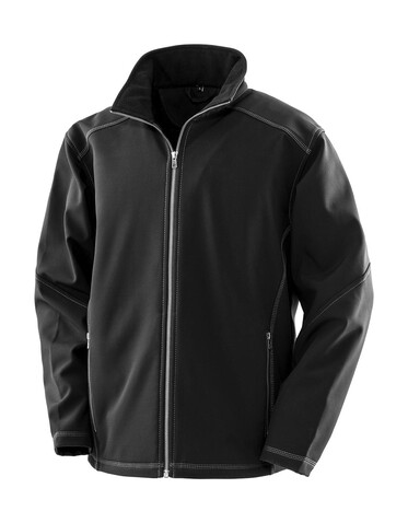 Result Men`s Treble Stitch Softshell, Black, L bedrucken, Art.-Nr. 098331015