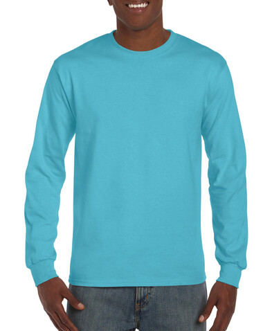 Gildan Hammer™ Adult Long Sleeve T-Shirt, Lagoon Blue, 2XL bedrucken, Art.-Nr. 101093085