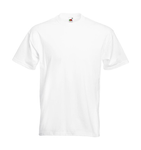 Fruit of the Loom Super Premium Tee, White, L bedrucken, Art.-Nr. 102010005