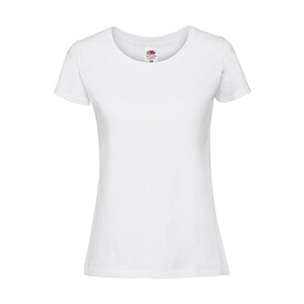 Fruit of the Loom Ladies` Iconic 195 Ringspun Premium T, White, XS bedrucken, Art.-Nr. 104010002