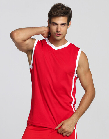 Result Men`s Quick Dry Basketball Top, White/Black, M bedrucken, Art.-Nr. 105330563