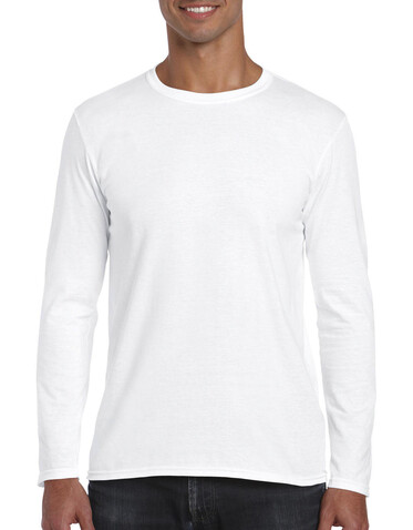 Gildan Softstyle Adult Long Sleeve T-Shirt, White, 3XL bedrucken, Art.-Nr. 107090008