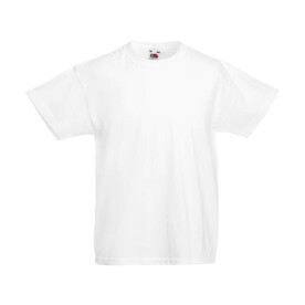 Fruit of the Loom Kids` Original T, White, 104 (3-4) bedrucken, Art.-Nr. 108010003