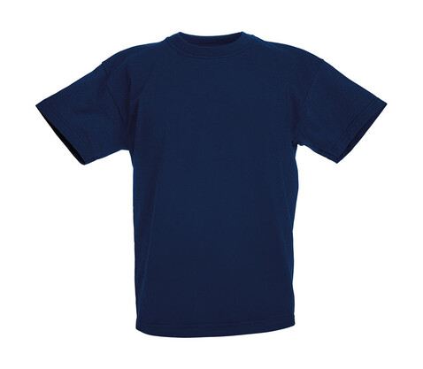 Fruit of the Loom Kids` Original T, Navy, 128 (7-8) bedrucken, Art.-Nr. 108012005