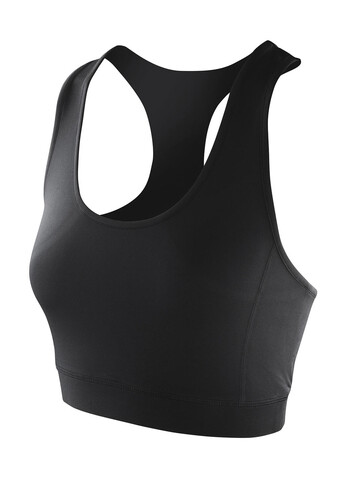 Result Women`s Impact Softex® Crop Top, Black, S (10) bedrucken, Art.-Nr. 108331013