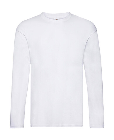 Fruit of the Loom Original Long Sleeve T, White, L bedrucken, Art.-Nr. 110010003