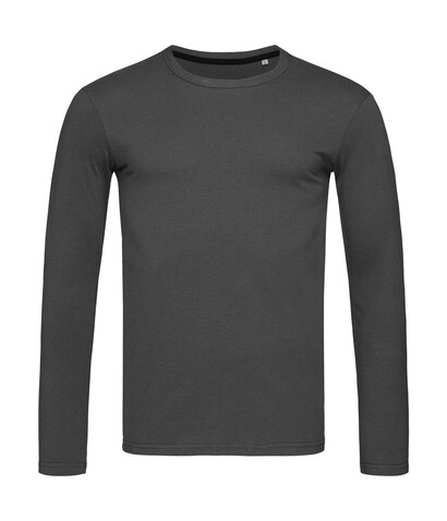 Stedman Clive Long Sleeve, Slate Grey, L bedrucken, Art.-Nr. 110051225