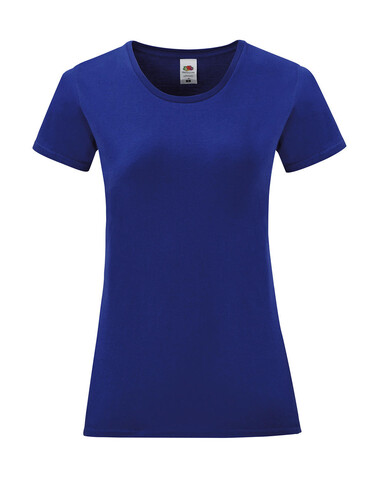 Fruit of the Loom Ladies` Iconic 150 T, Cobalt Blue, XS bedrucken, Art.-Nr. 112013402