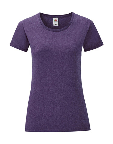 Fruit of the Loom Ladies` Iconic 150 T, Heather Purple, XL bedrucken, Art.-Nr. 112013466