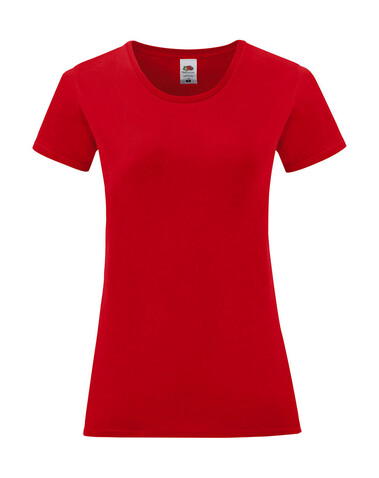 Fruit of the Loom Ladies` Iconic 150 T, Red, M bedrucken, Art.-Nr. 112014004