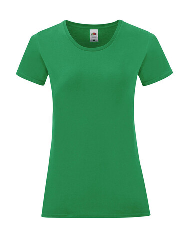 Fruit of the Loom Ladies` Iconic 150 T, Kelly Green, L bedrucken, Art.-Nr. 112015185