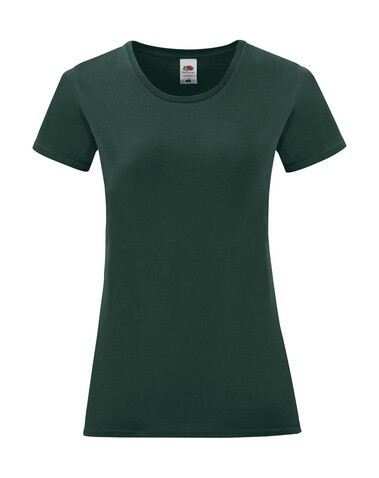 Fruit of the Loom Ladies` Iconic 150 T, Forest Green, M bedrucken, Art.-Nr. 112015414