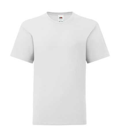 Fruit of the Loom Kids` Iconic 150 T, White, 116 (5-6) bedrucken, Art.-Nr. 113010004