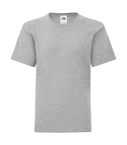Fruit of the Loom Kids` Iconic 150 T, Heather Grey, 104 (3-4) bedrucken, Art.-Nr. 113011233