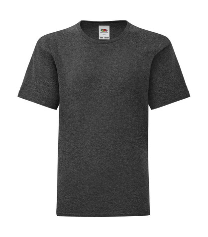 Fruit of the Loom Kids` Iconic 150 T, Dark Heather Grey, 104 (3-4) bedrucken, Art.-Nr. 113011263