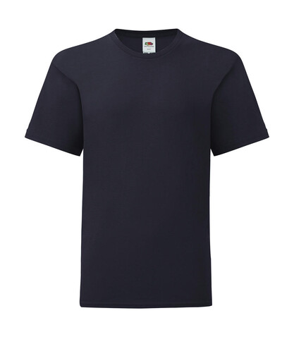 Fruit of the Loom Kids` Iconic 150 T, Deep Navy, 164 (14-15) bedrucken, Art.-Nr. 113012028